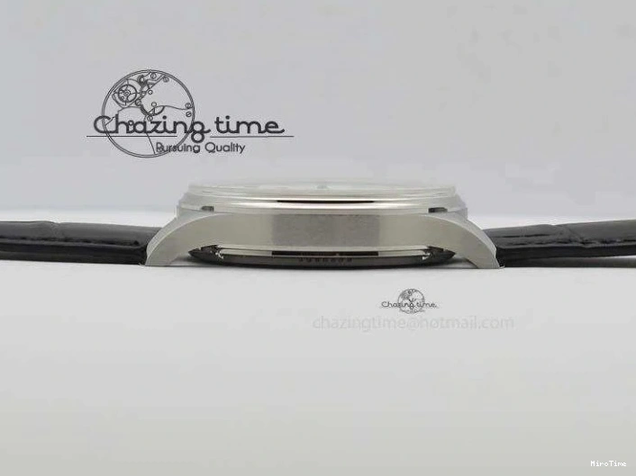 MIROTIME 1230 Effortless Portuguese IW544404 SS White Dial On Black Leather Strap A 7257